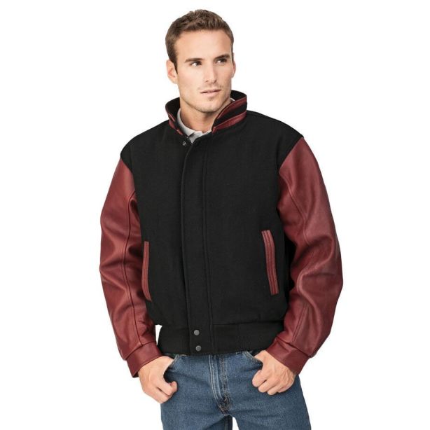 Graduate-Men's Melton and Leather Jacket