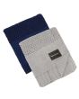 LA712 Crochet Knit Blanket, 50x60, with Lasered logo patch