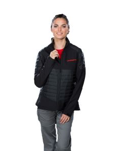 Women's 3-Layer Performance Softshell Jacket with Bonded Fleece Lining and Quilting