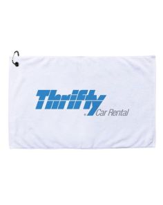 Golf Towel White Custom Printed (15″ x 24″) (Min 25)