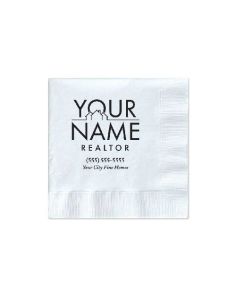 Real Estate Cocktail Napkins for Realtors Full Colour Print (Min 500)