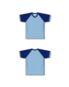 V-Neck Volleyball Jerseys - Powder/Navy